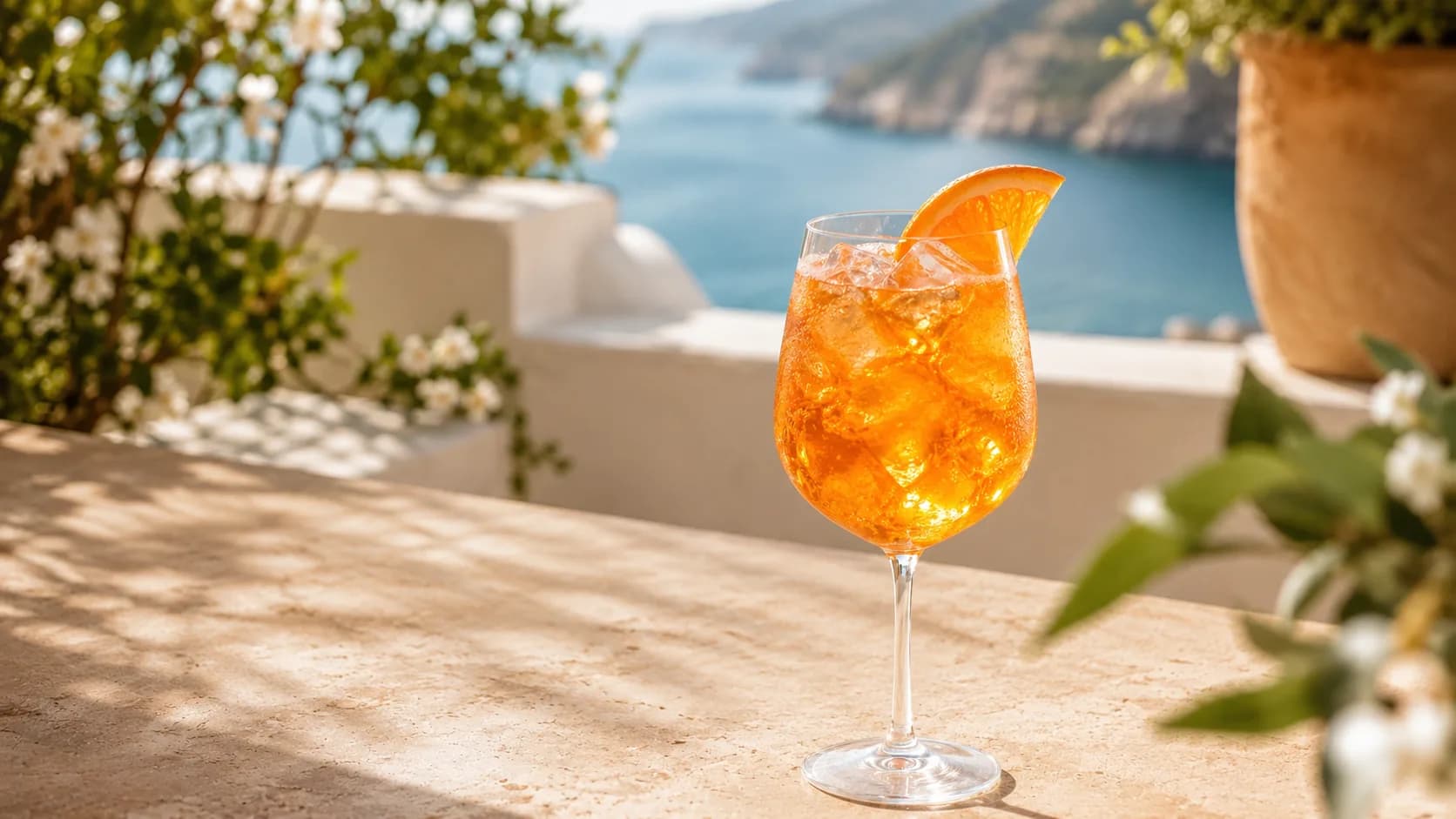 A bright spritz poured from a Tanky